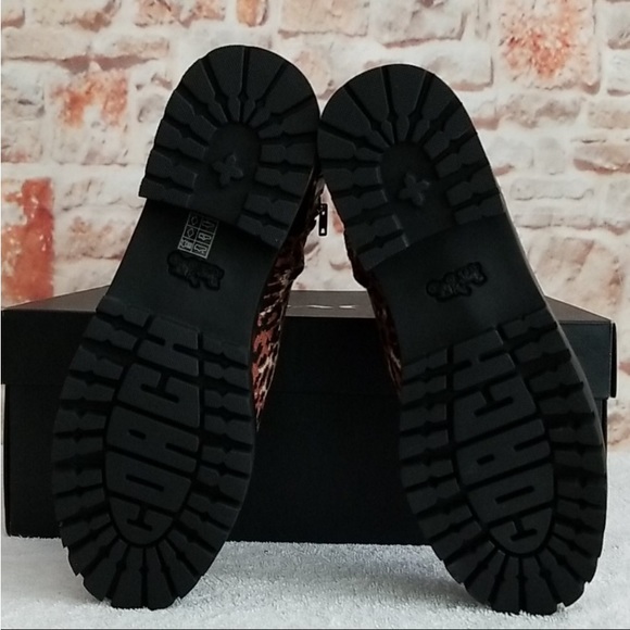 COACH Loren Leather-Trimmed Leopard-Print Tweed Hiking Boots - Picture 8 of 8